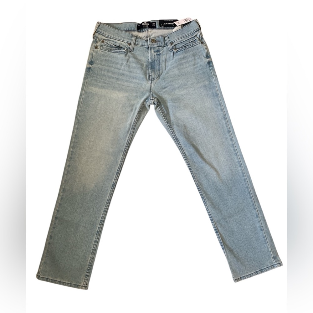Hollister Men's Light Blue Straight Jeans